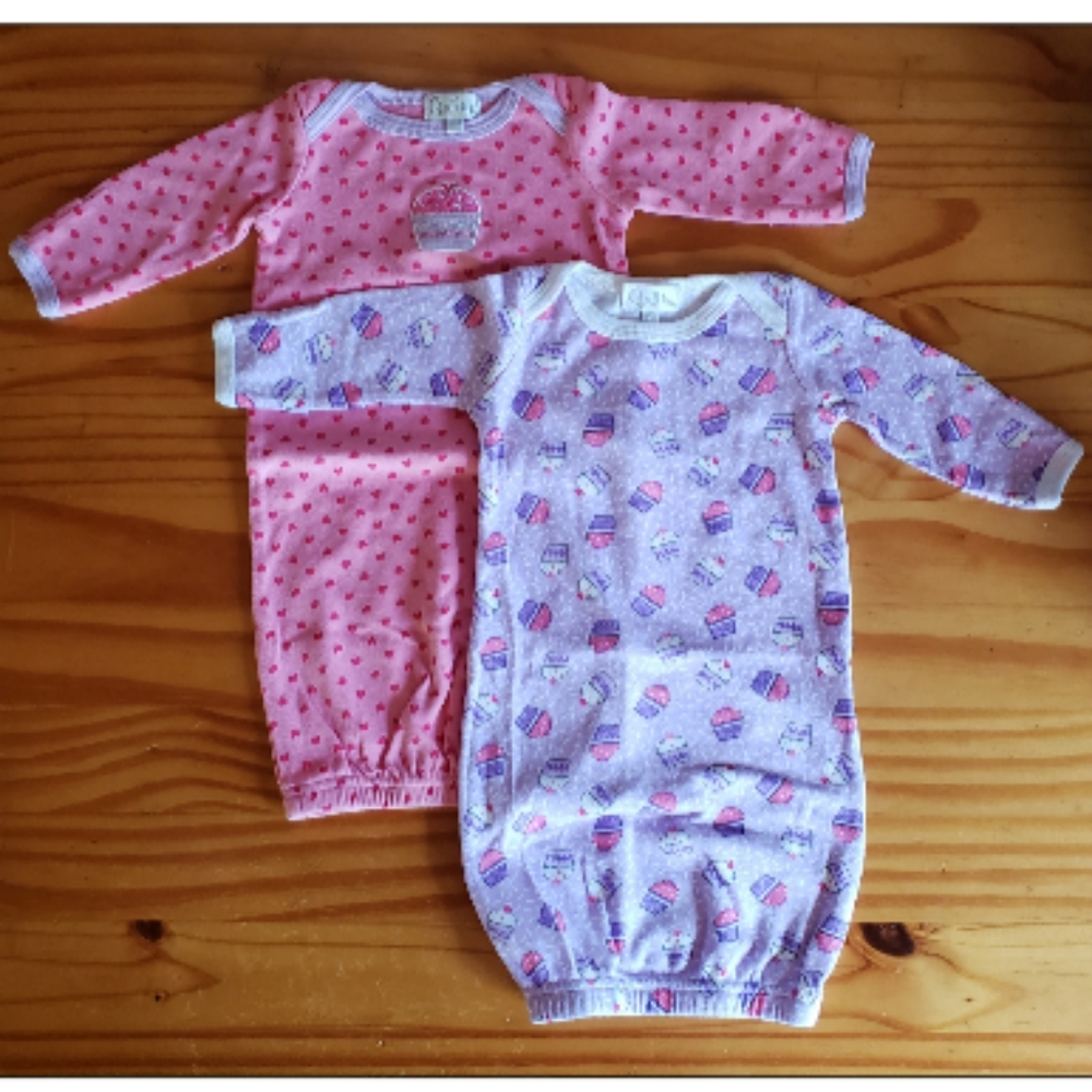 Bundle of 2 Baby Girls Nightgowns | 3-6 Months